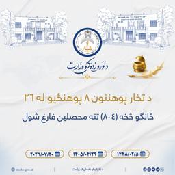د تخار پوهنتون ۸ پوهنځيو له ۲۶ څانګو څخه (۸۰۴) تنه محصلین فارغ شول